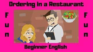 Ordering in a Restaurant  Beginner English  Food