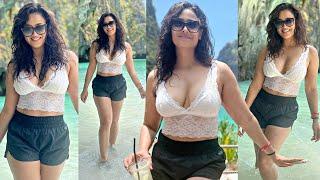 Singham Again Actress Shweta Tiwari HOT In Bralette And Shorts Photos From Thailand Vacation