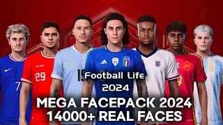 SP FOOTBALL LIFE 2024 - MEGA FACEPACK 2024 - 14000+ REAL FACES  FULL PREVIEW & INSTALLATION