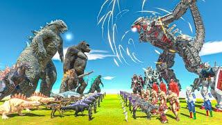 Green Nuclear Godzilla Team + KONG x GODZILLA VS MechaGodzilla + Machine Team - ARBS