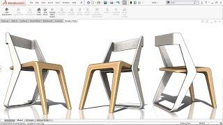 Exercise 45 How to make Modern Chair Design in Solidworks 2018