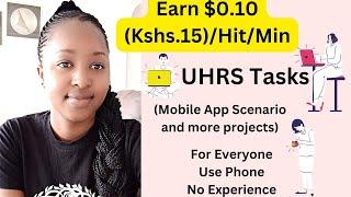 KSHS 1000HR Working on Easy UHRS Short Tasks on Your Mobile Phone No Experience Needed.