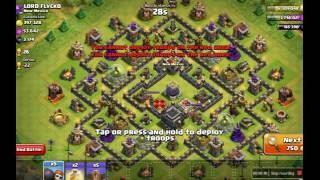 4 Level 1 EarthQuake destroy all level WALLClash Of Clan Tactic