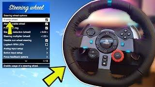 *SO EASY* How to USE a STEERING WHEEL with GTA 5 LOGITECH G29 WHEEL