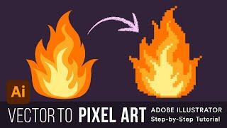 Convert Vector Graphics to Pixel Art in Adobe Illustrator
