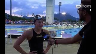 Georgia Els Wins 50m Breaststroke Interview Jr African Champs Mauritius  Africa Aquatics #shorts