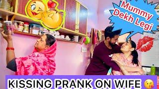 Kissing Prank On Wife In Front Of Family  Epic Reaction Of Wife  Prank On Wife  Ashwani Shrimali
