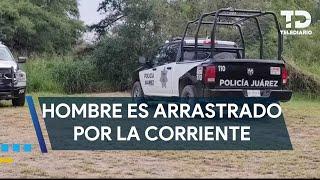 Hombre es arrastrado por la corriente del río Santa Catarina en Juárez Nuevo León