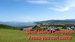 Exploring the different camping locations on shell Island North wales best campsite in UK #camping