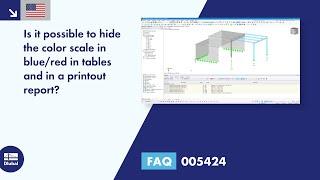 FAQ 005424  Is it possible to hide the color scale in bluered in tables and in a printout...