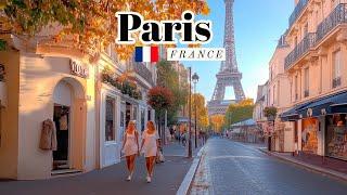 Paris France  - A Parisian Walking Tour - 4k HDR 60fps ▶85min