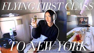 NYC diaries  my first time in new york exploring ALONE making new friends & flying first class