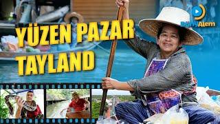 Su Üzerinde Alışveriş  Yüzen Pazar Tayland #dünyalem #gezi #tayland