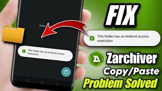 How to fix this folder has android access restriction  this folder has android access restriction