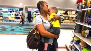 Little Boy Suddenly Bursts Into Tears Then a Strange Woman Holds Him & Does Something Unbelievable