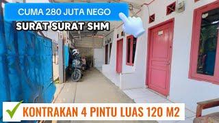 Rumah Kontrakan 4 Pintu Luas 120 M2 Dijual Butuh 280 Juta Nego‼️ Mekarsari Tambun Selatan