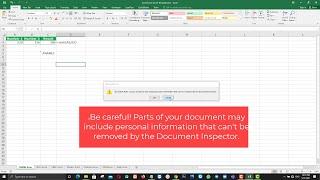 Be careful Parts of your document may include personal information that cant be removed Excel