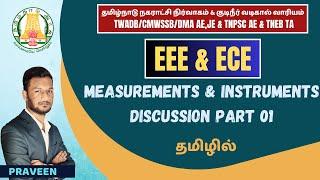 MEASUREMENTS & INSTRUMENTS BOOKBACK DISCUSSION PART 01  ELECTRICAL ENGINEERING  TNMAWS  TNEB AE