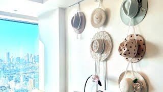 Decluttering Like a Tokyo Socialite SARASAs Makurame Hat Hanger DIY マクラメ ハット ハンガーでお部屋スッキリ