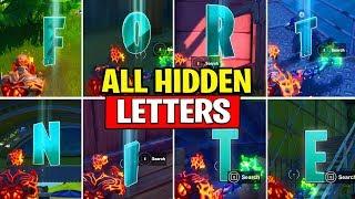 ALL HIDDEN LETTERS Fortnite - Search Hidden F-O-R-T-N-I-T-E LETTERS in Loading Screen  TamashaBera