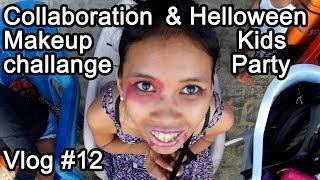 Helloween Kids Party & Collaboration Makeup challange. Vlog #12