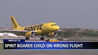 Unaccompanied 6-year-old child put on wrong Spirit Airlines flight out of Philadelphia