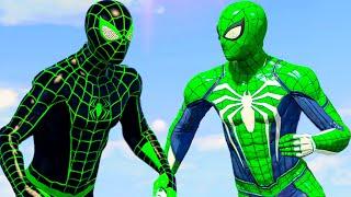 Green Spider-Man PS4 vs Green Spider Man PS5 - What If Battle Superheroes