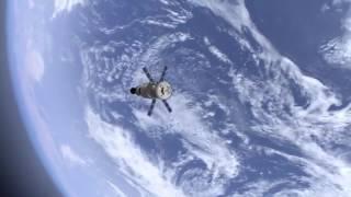 Space shuttle to universe space animation