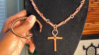 Make a Copper Necklace  Ankh Necklace From Scratch  #ASMR  #jewelry