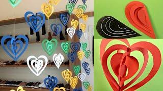 DIYCara Membuat Hiasan Dinding Love 3D Paper Hearts