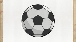 Como dibujar un Balón de Fútbol Pelota paso a paso FACIL y rapido