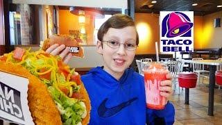 TACO BELL NAKED CHICKEN CHALUPA KID TASTE TEST REVIEW  COLLINTV