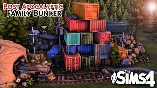 Post Apocalyptic Family Bunker️for 8 simsSpeedbuild & Voiceover No CC