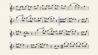 Easy On Me Adele Flute Sheet Music Playalong