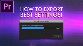 How to Export a Video in Adobe Premiere Pro CC Best Settings for Youtube Facebook 1080p 4K