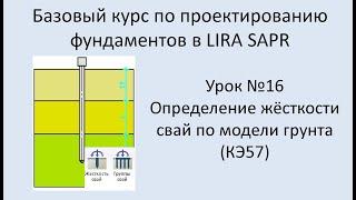 Базовый курс по проектированию фундаментов в Lira Sapr Урок 16 Свайный фундамент