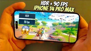 HDR + 90 Fps   IPHONE 14 PRO MAX Gameplay - pubg mobile