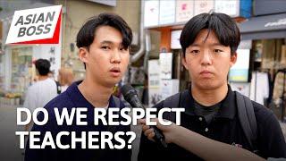 Koreans React to Teachers Being Disrespected and Bullied  Street Interview