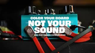 Ernie Ball Flat Ribbon Patch Cables in Red