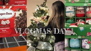 VLOGMAS 2023 DAY 1  Costco shopping decorating and some trip planning 