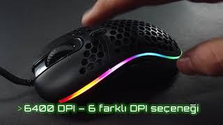 Rampage SMX-R85 GENTLE  RGB Ledli Süper Hafif Makrolu Gaming Oyuncu Mouse