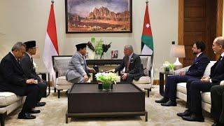 Momen Pertemuan bilateral Menhan Prabowo dengan Raja Yordania Abdullah II bin Al-Hussein