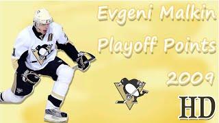 All Evgeni Malkin Points of the 2009 Playoffs HD