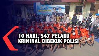 547 Pelaku Kriminal di Pasuruan Dibekuk Polisi dalam Waktu 10 Hari