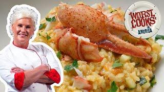 Anne Burrells Lobster Risotto  Worst Cooks in America  Food Network