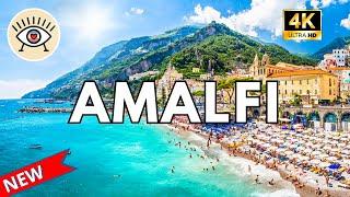 4K  AMALFI Italia Costiera Amalfitana ⭐ TOUR A PIEDI CON SOTTOTITOLI Storia DRONE Agosto 2023