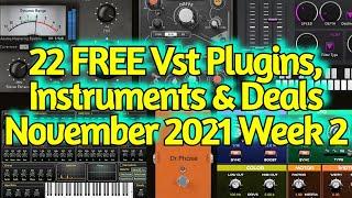 22 Best New FREE VST PLUGINS Vst Instruments SAMPLE PACKS & Huge Deals - NOVEMBER 2021 Week #2