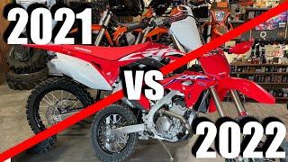 Honda CRF 250  2021 vs 2022 SOUND Test  MOTOCROSS DIRT BIKE