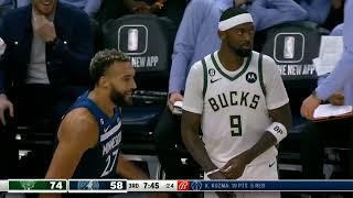 Rudy Gobert badly airballs 3 pointer and then hears it from Bucks bench 