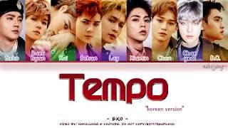 EXO 엑소 – TEMPO 템포 *KOR VER* Coded Lyrics EngRomHan가사